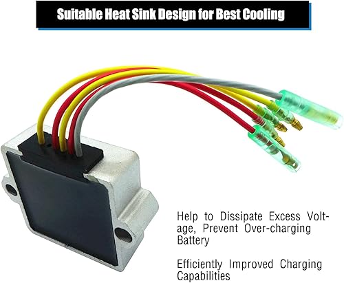 Miniatura 4 de Regulador de Voltaje Rectificador para Fueraborda Mercury Mariner, 194-5279 815279 9-17101, 5 cables 12V