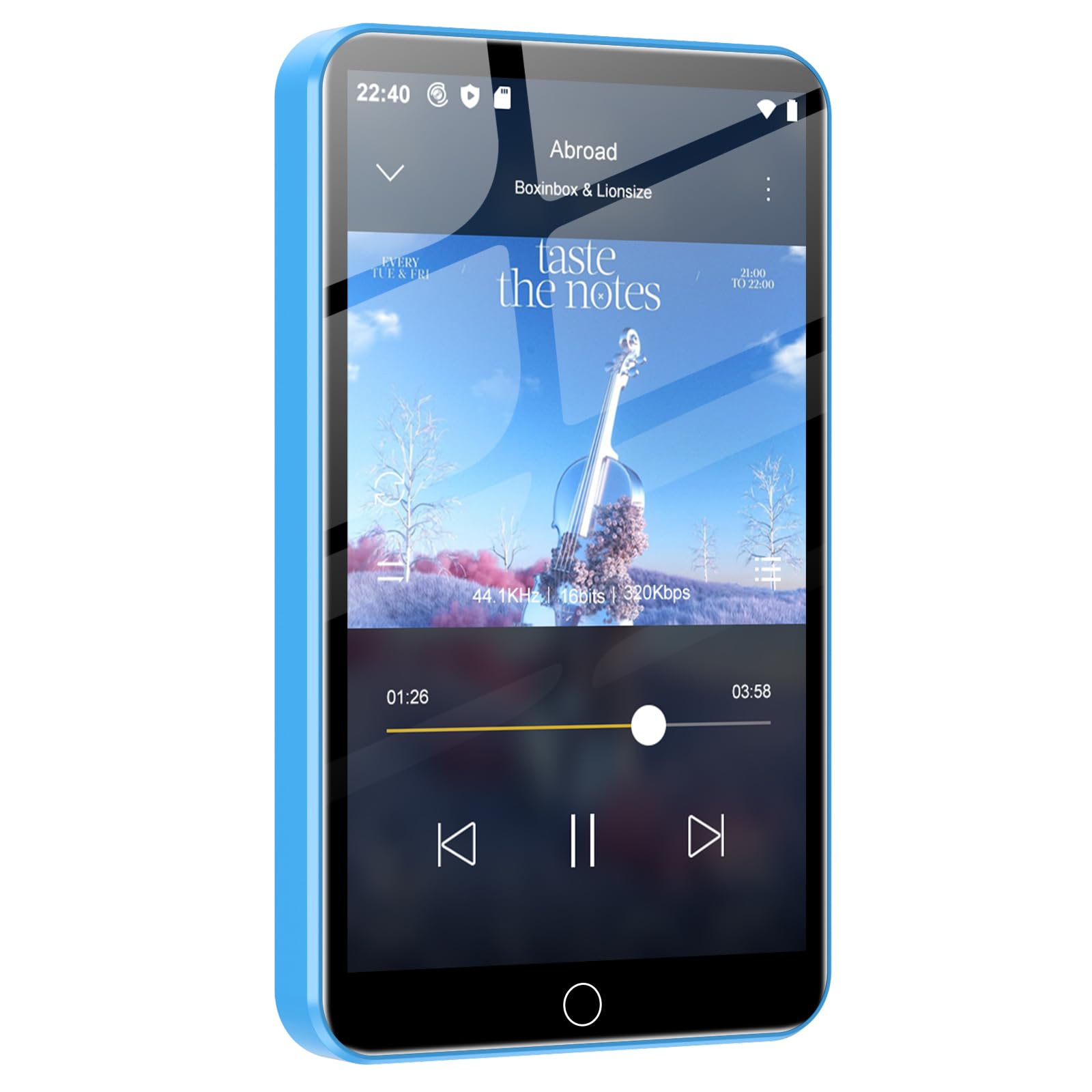 80GB MP3 Player with Bluetooth and WiFi (Light Blue)