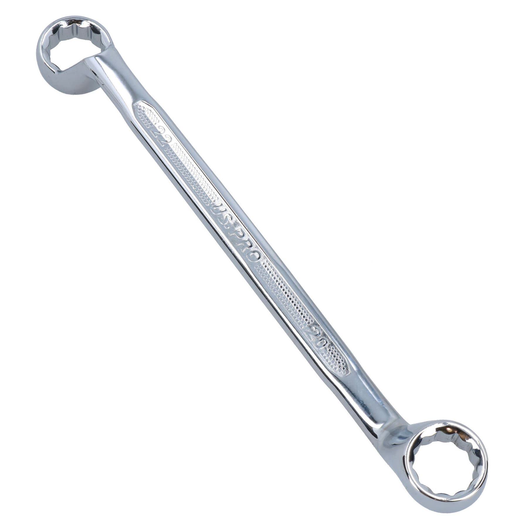 Ab Tools Silver Double Ended Metric 20Mm + 22Mm Ring Obstruction Spanner Wrench 75 Offset