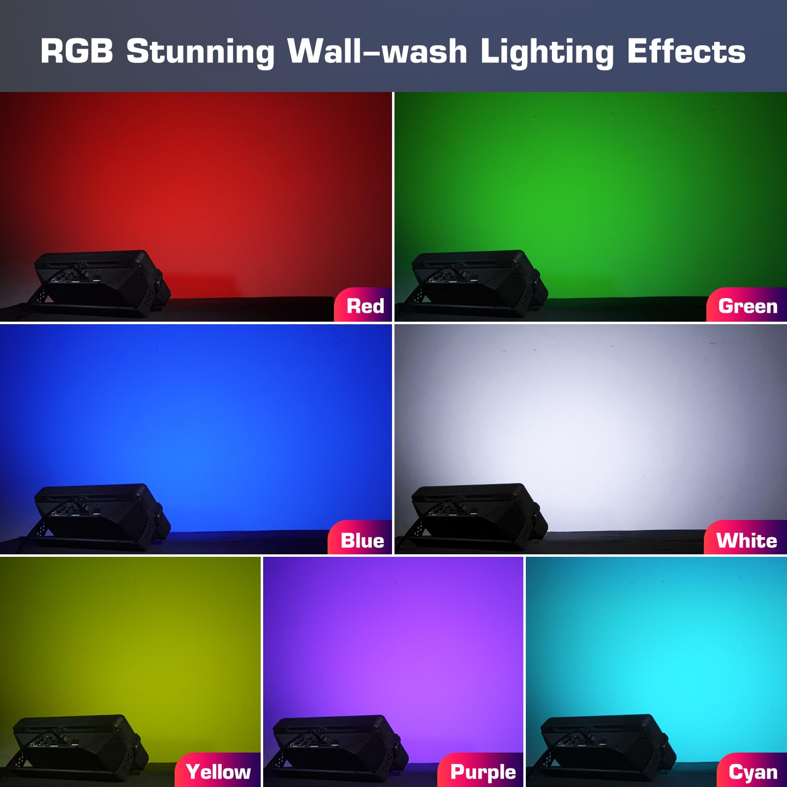 4PCS 120W LED Wallwasher Strobo Luce da Palco,Proiettore LED RGBW 4in1 Luci Discoteca con Telecomando,LED Stroboscopio Effetto Faretto Barra Luminosa per DJ Bar,Disco,Natale,Halloween,Feste,Matrimoni