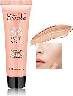 BB Cream Light, BB Cream Foundation Cover Blemishes,Color Correcting Cream,Tinted Moisturiser Hydrating Concealer For All Skin Types Brightens & Evens Skin Tone Vegan BB Cream(Natural)