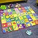 teytoy Baby Rug for Crawling - How Many are There? Kids Area Rugs Educational Play Mat for Room Decor, Count Game, Learn Animals, Expressions, Family Beach Carpet Outdoor Indoor Gift 3.4' x 5'