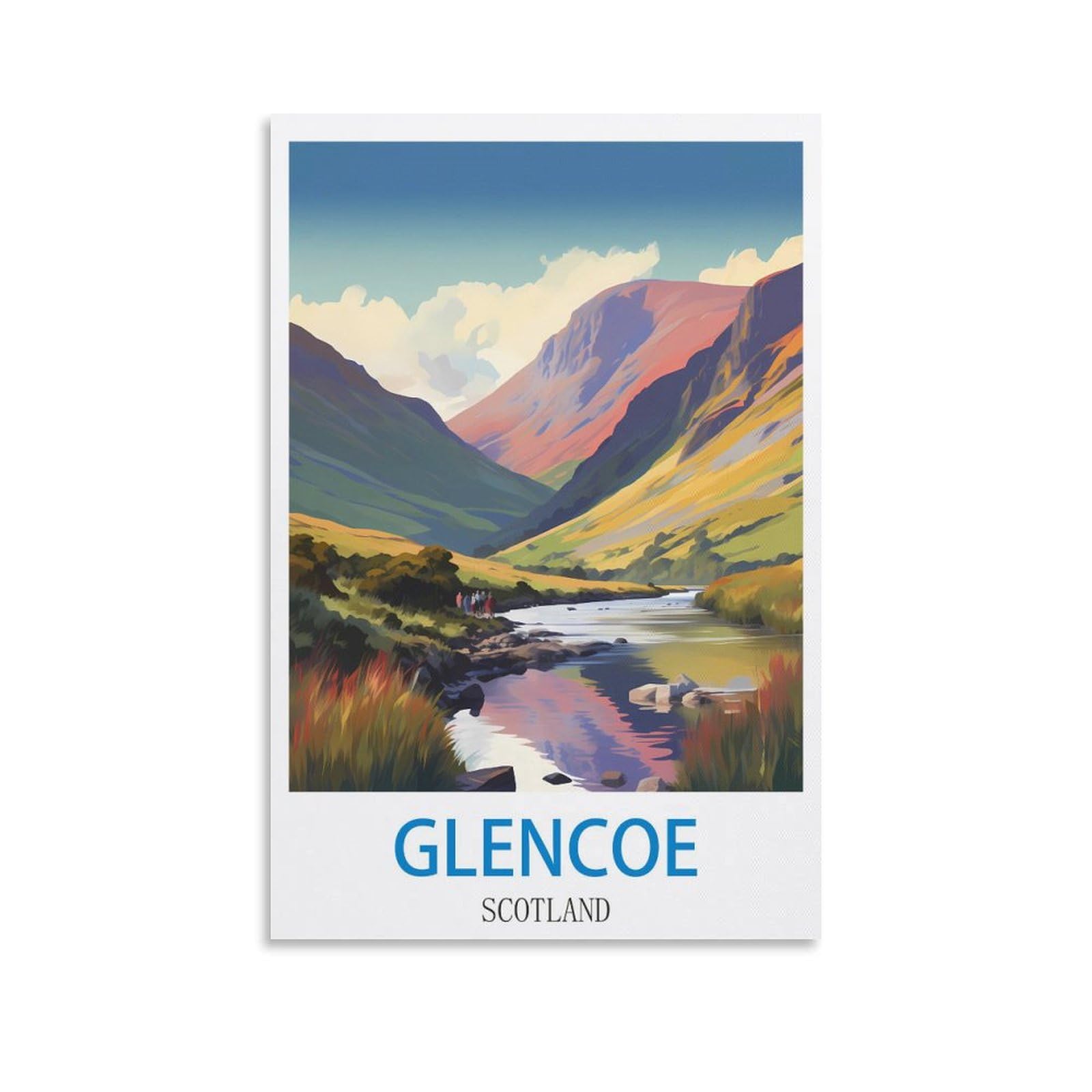 Nprzm A010 Vintage Signs Metal Signs Glencoe Scotlands Tin Signs Vintage Funny Home Kitchen Bar Club Cave Wall Art Decor 30X40cm