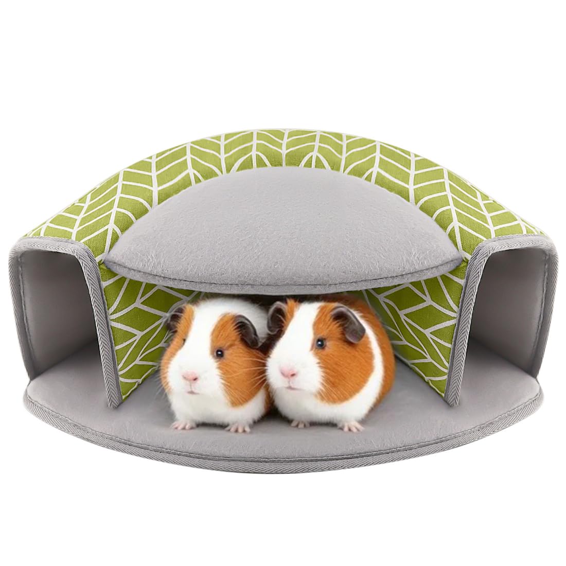 Tierecare Guinea Pig Hideout, Interactive Guinea Pig Tunnel Bed, Washable Small Animal Tubes Toys Cage Accessories for Ferret Bunny Chinchilla