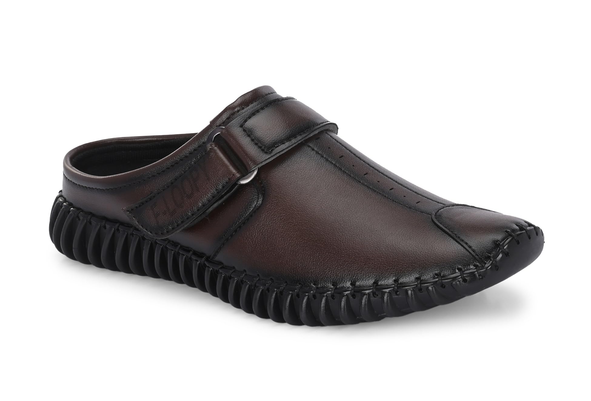 KASTAVA Mens 102 Synthetic Leather Sandals Casual Back Open Sporty Comfortable Toe Sandals with Premium PU Padding