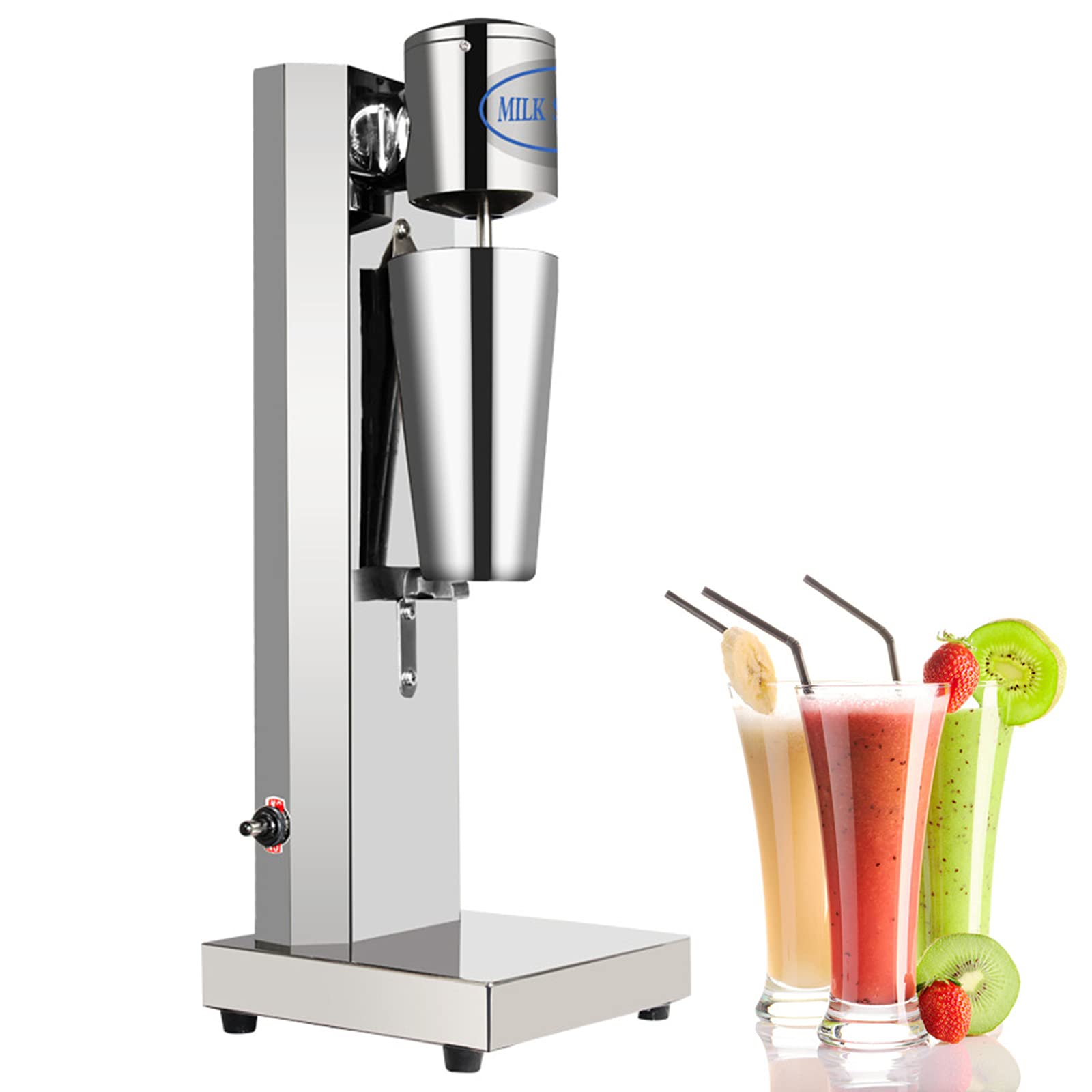 Frullatore Elettrico da 180 W Frullatore per frullato Elettrico Frullatore per frullato a Testa Singola in Acciaio Inossidabile Frullatore per Gelato al Latte Tazza da 800 ml per l
