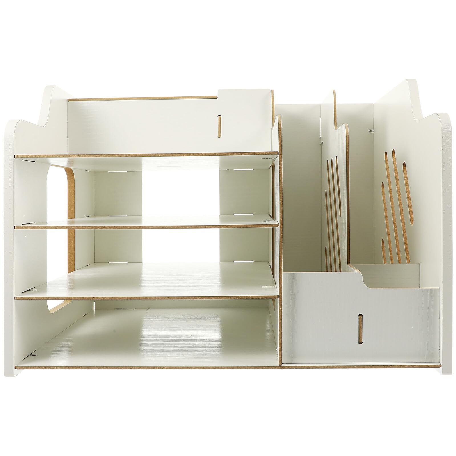 SHINEOFI Tischorganizer für Schreibtisch mit Schublade und Schloss Weiß