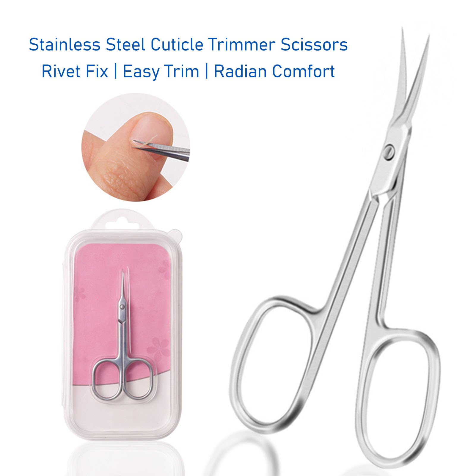 Ultra Fine Small Nail Clippers, Stainless Steel Epidermal Trimmer, Curved Epidermal Trimmer for Manicure, Eyebrows, Epidermis