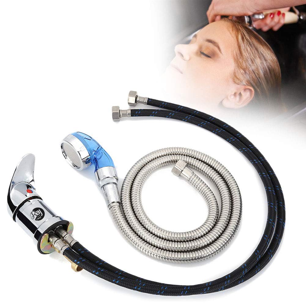 RAJCHIEF 95cm Hose Shampoo Bed head Shower Shampoo Hot & Cold Mixing Valve | Shampoo Faucet Fits Most Shampoo Bowl Or Backwash Unit | Hair Salon Accessories