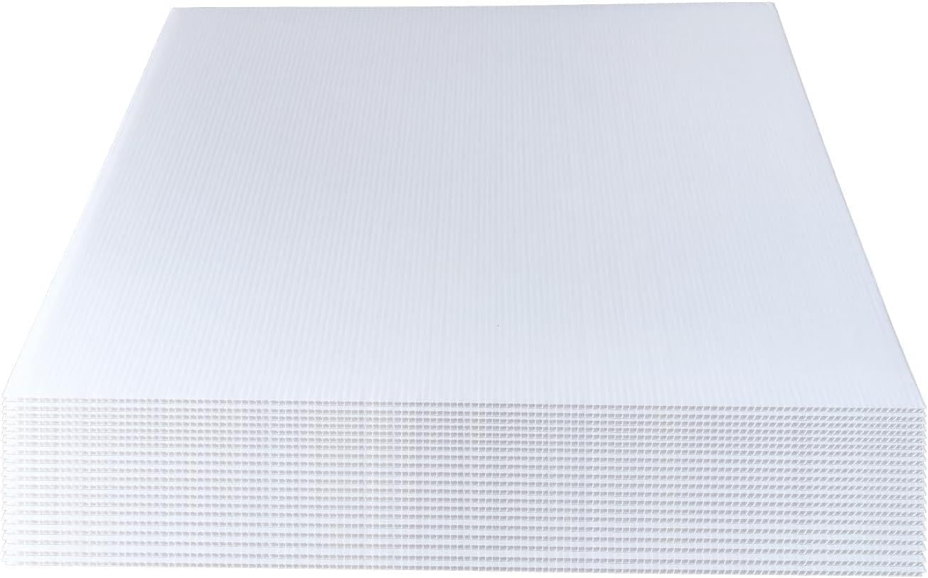 (Similar to stock photo) Corrugated Plastic Sheets 20Pcs Yard Signs 12x16×0.16''?4mm? Thick Double Sided Blank Board for Indoor Outdoor,Party, Lawn, Garage Sale,DIY,Decorations White