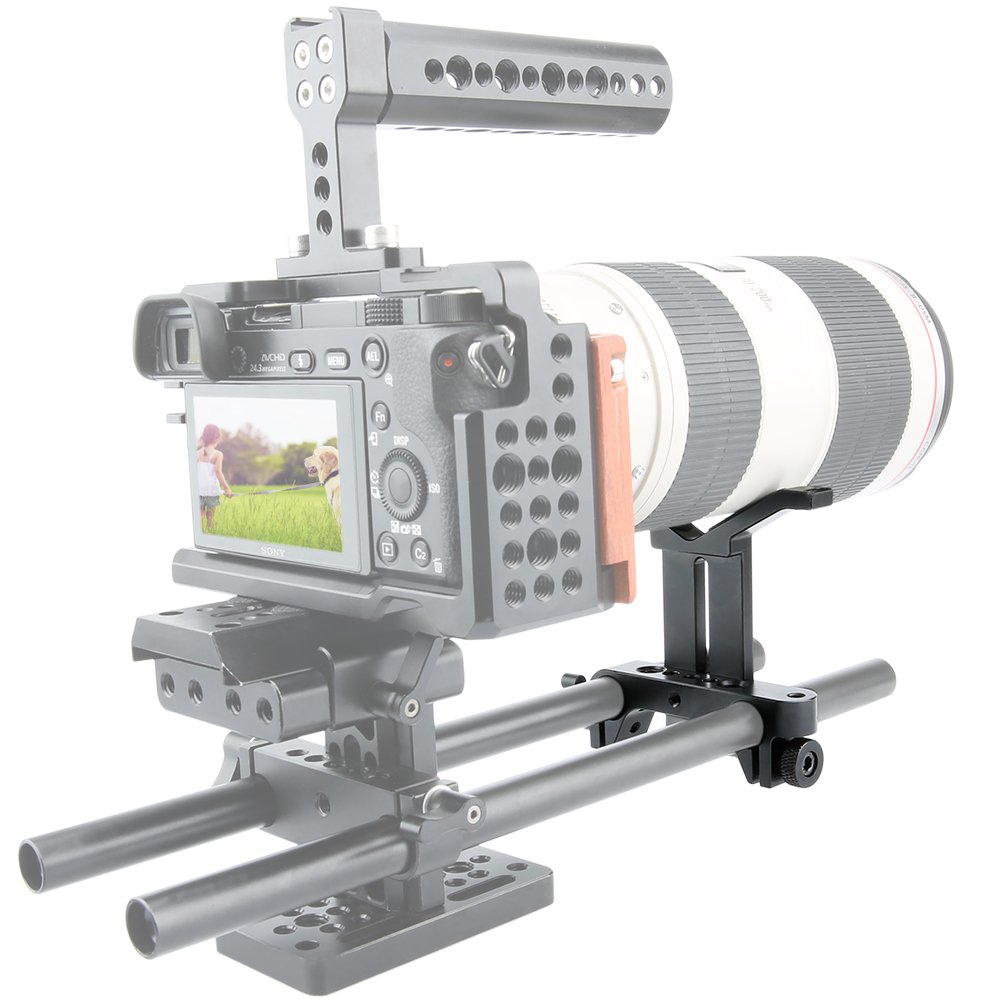 NICEYRIG Staffa A Y Per Obiettivo Lungo Regolabile In Altezza 15mm - Supporto Universale - Foto 4