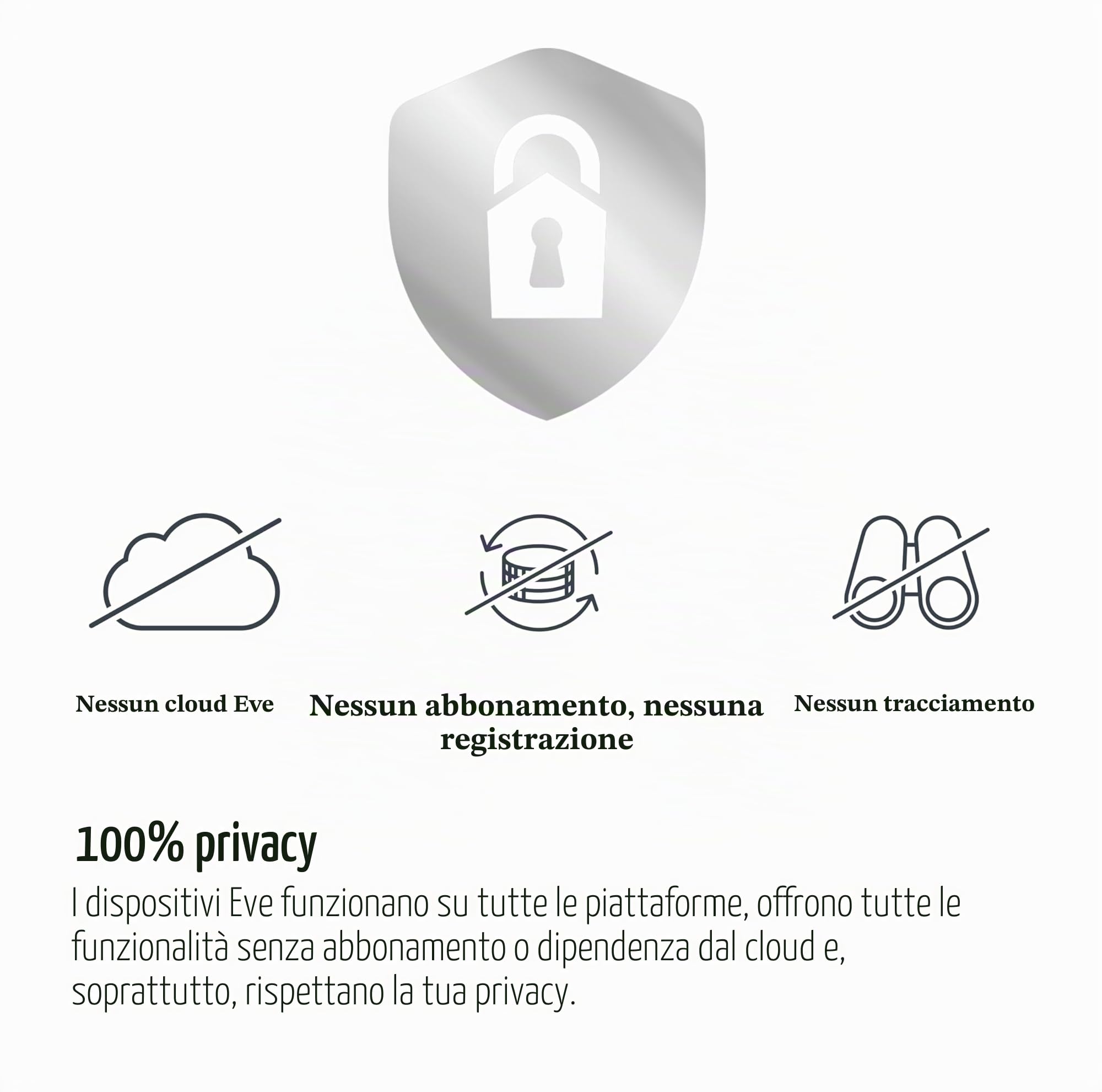 EVE Cam - Videocamera intelligente per interni, risoluzione di 1080p, privacy al 100%, Video sicuro di HomeKit, notifiche su iPhone, microfono e altoparlante, vista notturna, installazione flessibile