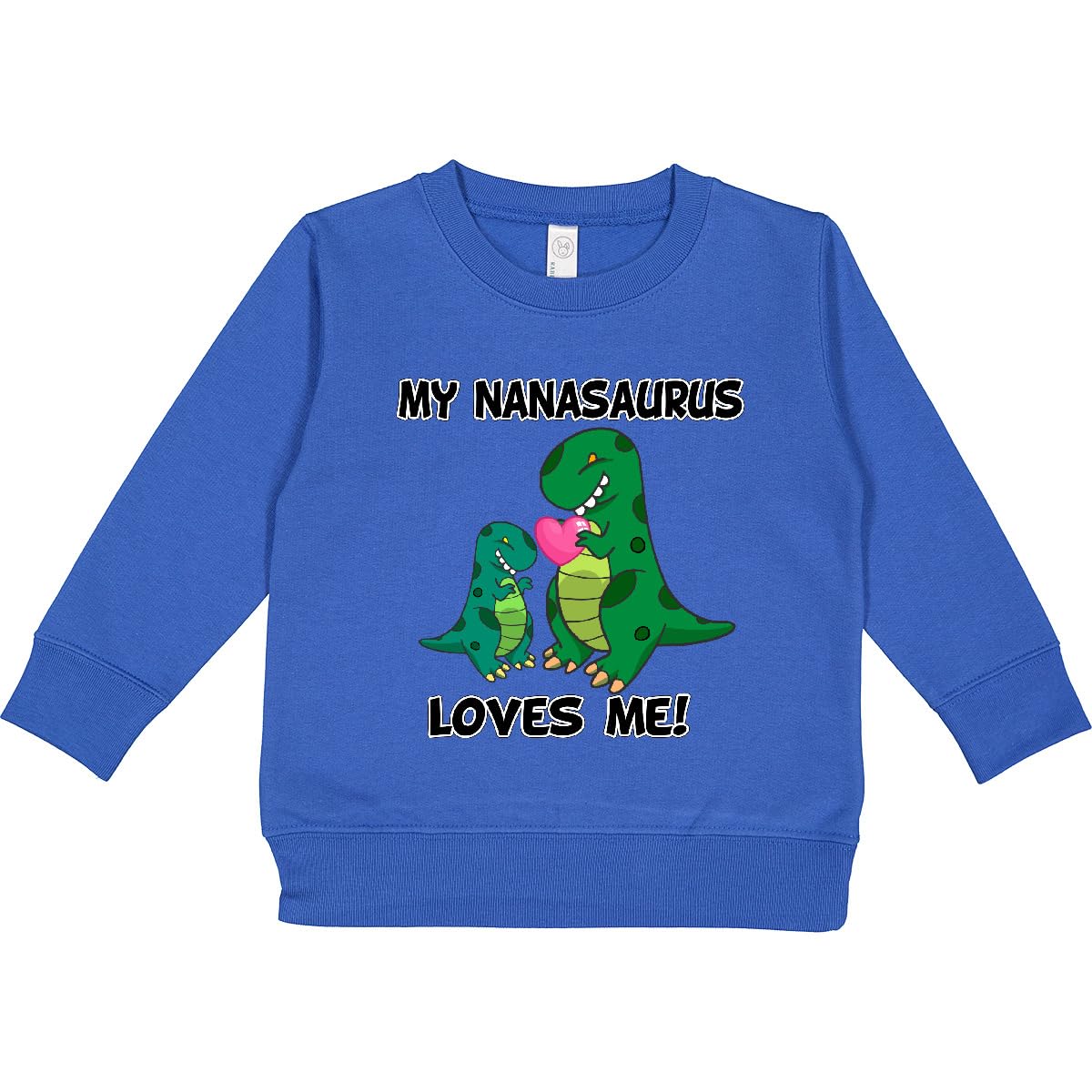 inktastic My Nanasaurus Loves Me Toddler Sweatshirt 7 Royal 28b8c