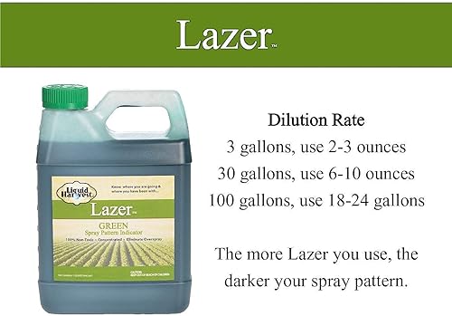 Miniatura 5 de Liquid Harvest Indicador de patrón de pulverización verde Lazer y tensioactivo para herbicidas
