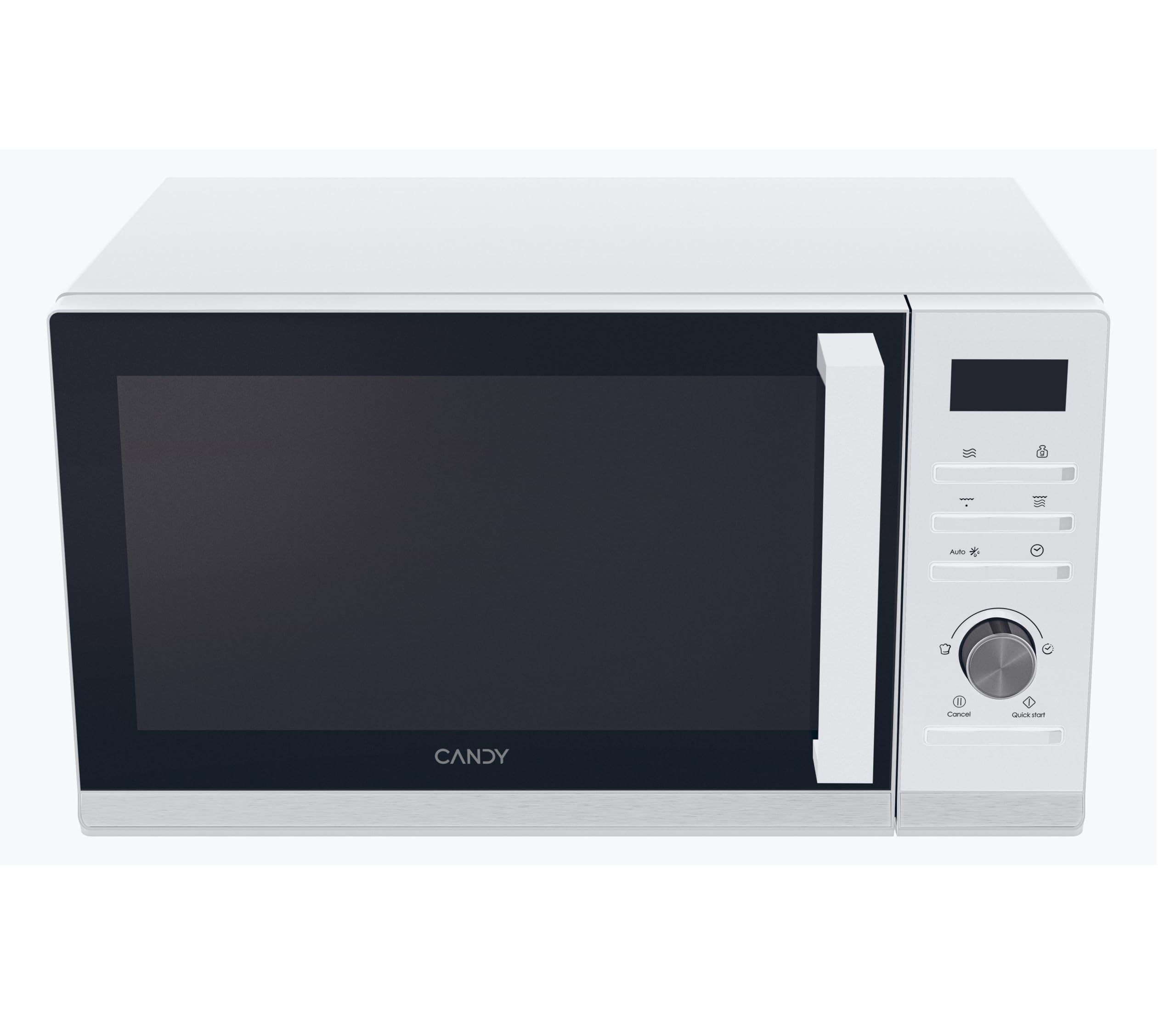 Candy New Timeless CMGA23TNDW, Microondas con Grill, 23L, 1400W, 6 Niveles de Potencia, Digital, 8 Funciones, Bloqueo Seguridad, Plato 27CM, Grill Rack, Autolimpieza, App hOn, Blanco