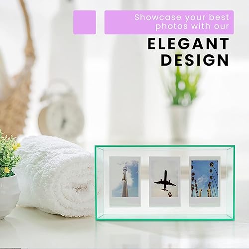 Miniatura 7 de Elil Marco flotante para Fujifilm Instax Mini marcos magnéticos y caja de exhibición acrílica, marco de fotos para refrigerador, imanes para