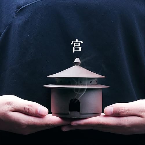 Miniatura 5 de CZDYUF - Quemador de incienso de arena morada quemador de incienso de sándalo quemador de incienso placa de ceremonia de té adornos para quemador de