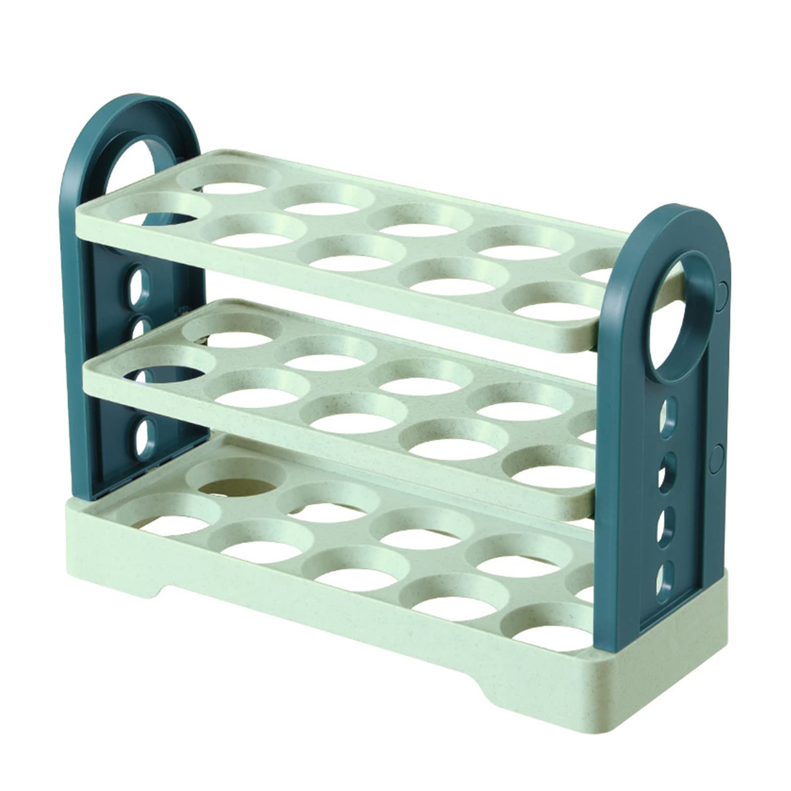 sodeber Egg Holder for Refrigerator 3-Layer Holder Storage Container Stackable Organizer for Store Tray Fresh-keeping Cases