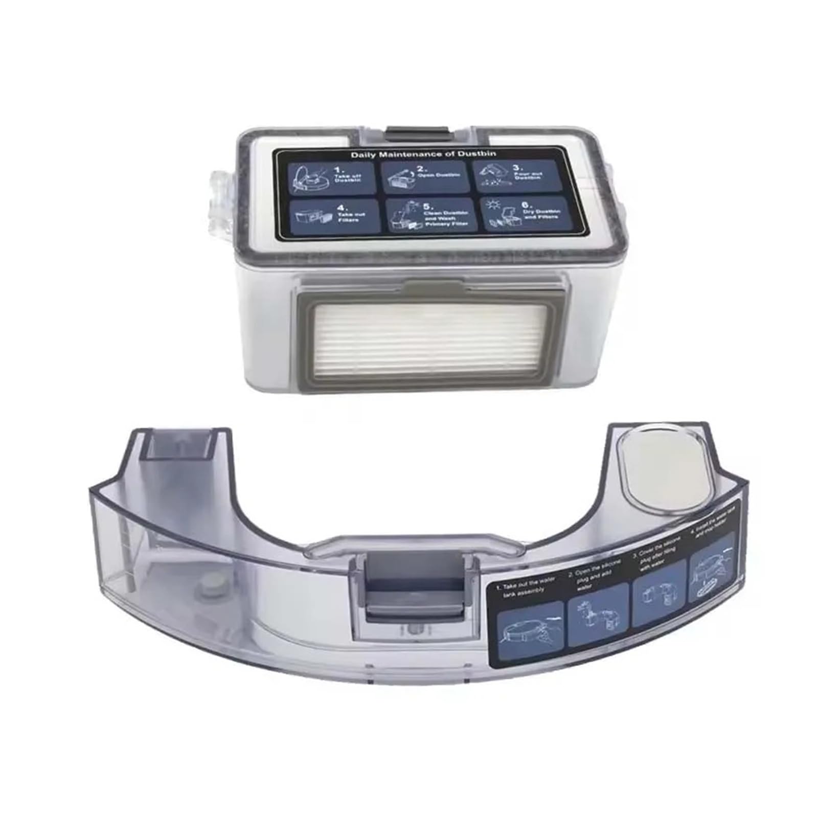 AIHDBCL Water Tank/Dust Box ，Compatible For Conga, 999/Compatible For ONSON, BR150/BR151/MANVINS G20(Set)