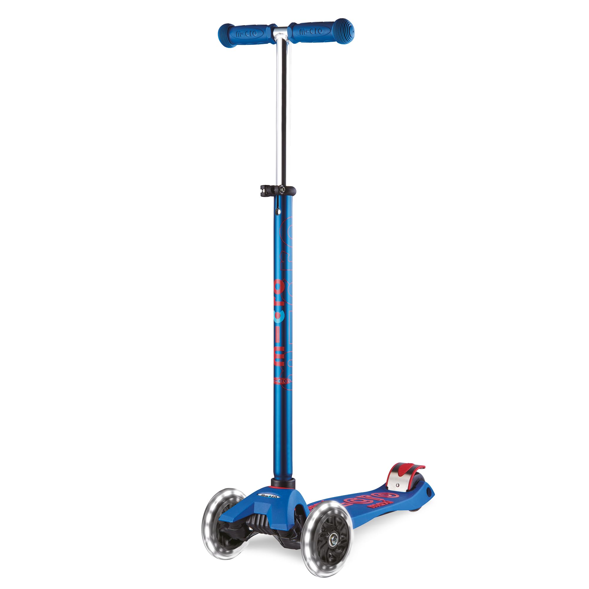 Micro® | Maxi Deluxe LED Scooter 3 Wheels Kids | Wheels with LED Lights | Tilt Swivel System | Height Adjustable | 5-12 Years | Boys and Girls