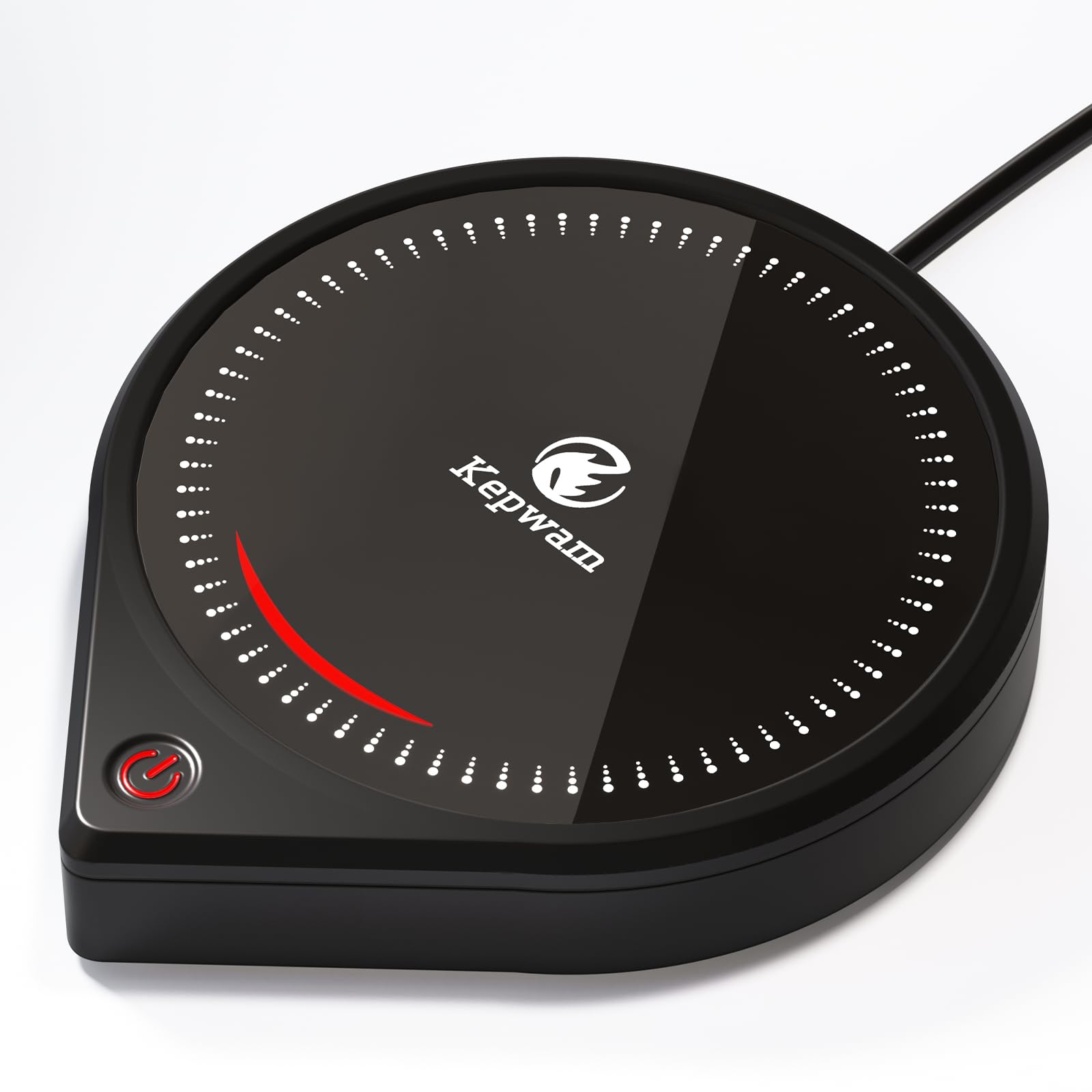 Kepwam Coffee Mug Warmer for Desk, Smart Coffee Warmer with Touch Tech & Light, Coffee Cup Warmer with Gravity Sensor & Auto Shut Off, Candle Warmer Plate - Ideal Gifts for Dad and Mom