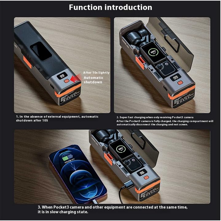 Amazon | DJI Osmo Pocket 3 用 充電器 充電ケース バッテリー