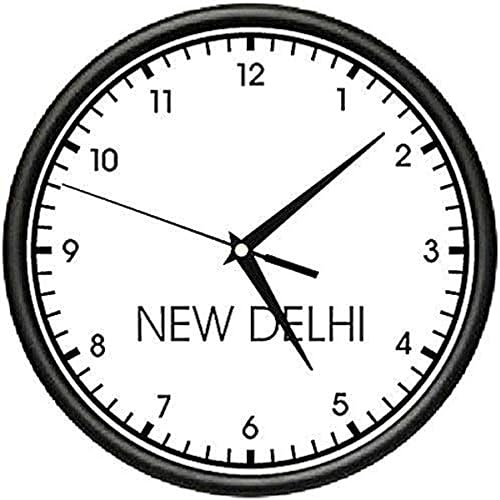 SignMission Beagle Nueva Delhi Pared Hora Mundial Reloj Oficina Negocios