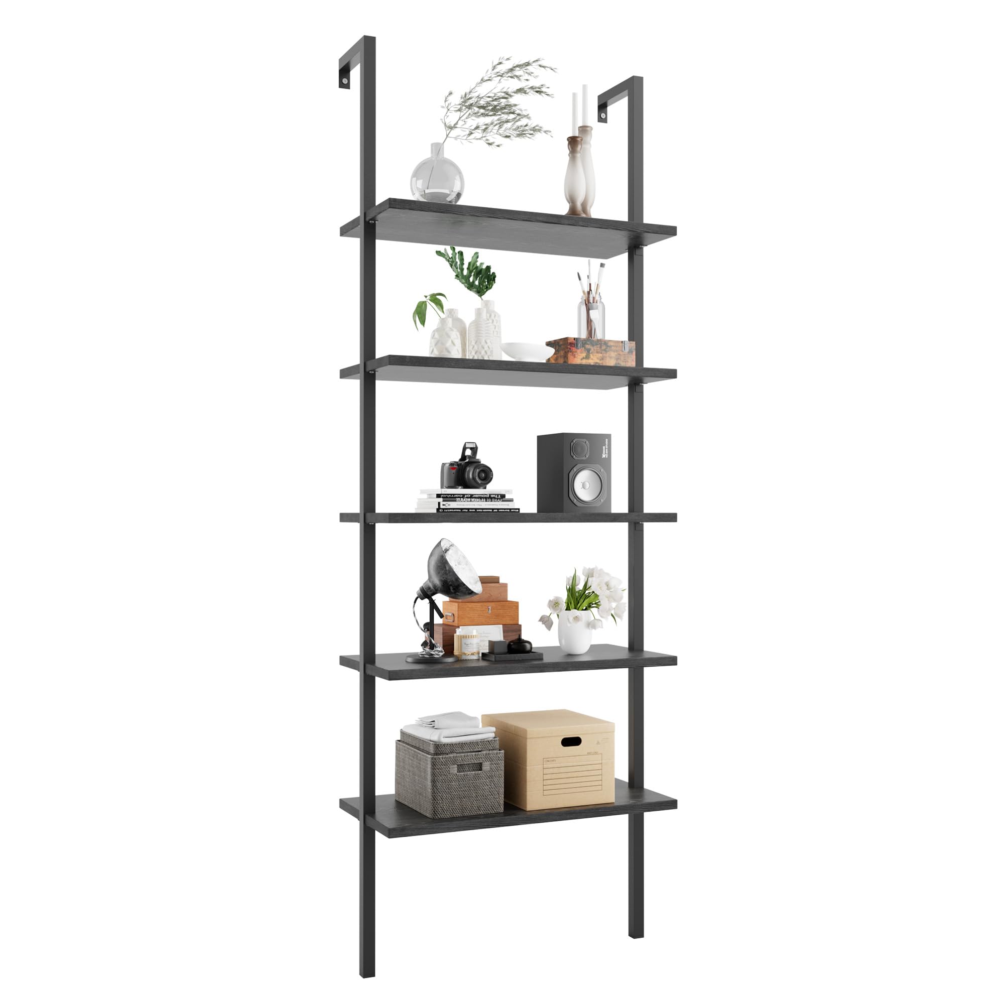 Buy Flamaker 5Tier Bookshelf Wall Ladder Bookshelf Industrial Standing