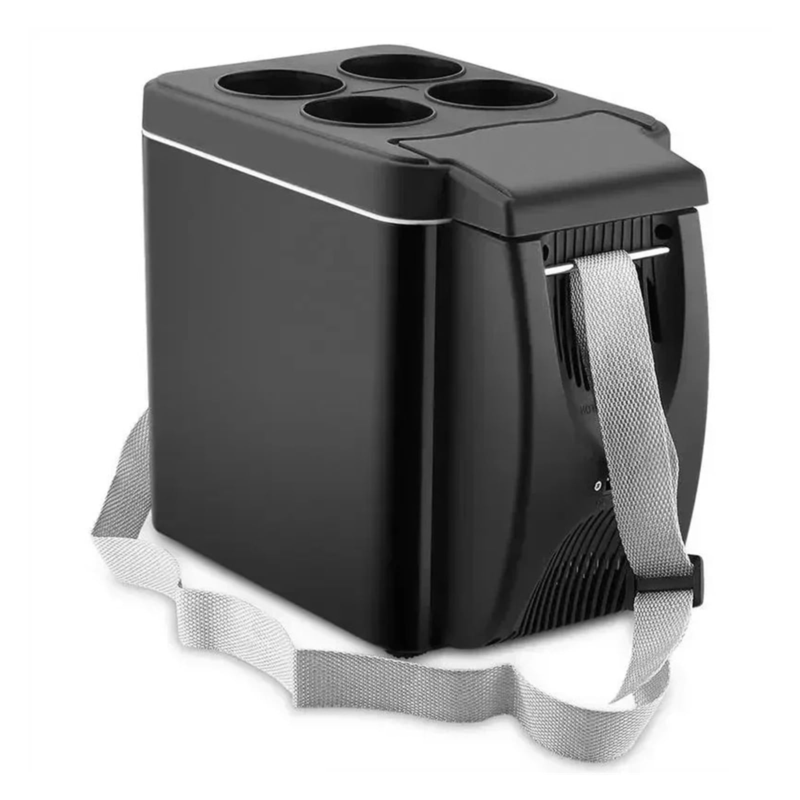 Minicongelador eléctrico for Coche de 6 l y 12 V, refrigerador y Calentador for Coche, Nevera portátil de Viaje.(6L 12V Black)