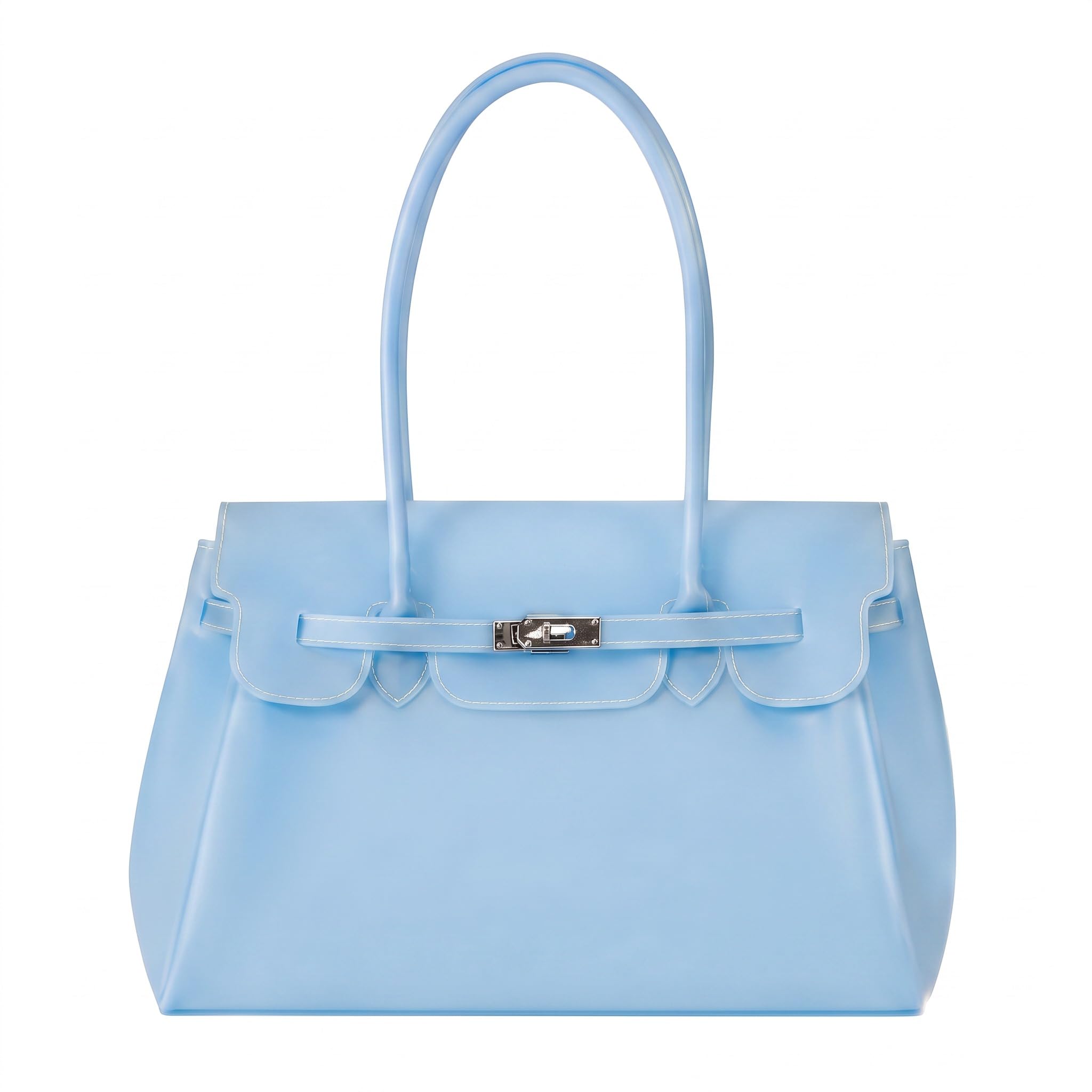 Jelly Tote Shoulder Bag for Women, Large Capacity Handbags.