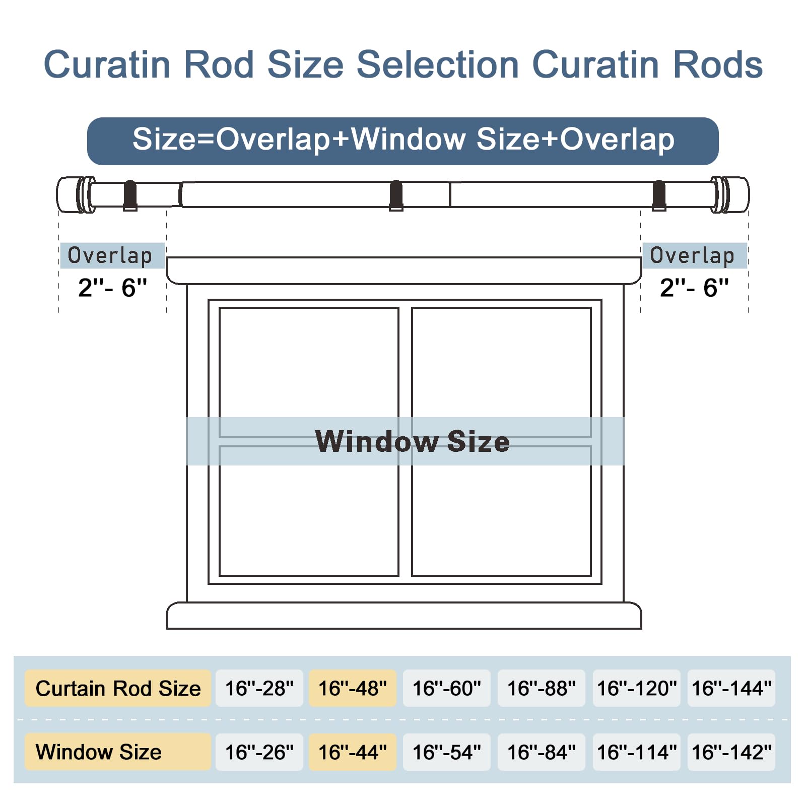 Byondeth Curtain Rods - Adjustable, Heavy Duty & Stylish -3