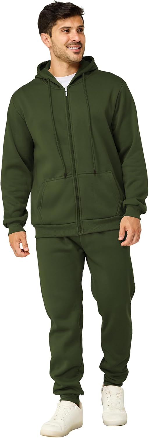 Mens Sweatsuits 2 Piece Casual Full Zip Tracksuits Zip Up Hoodie and Sweatpants Set Athletic Sweat Suits - Image 2