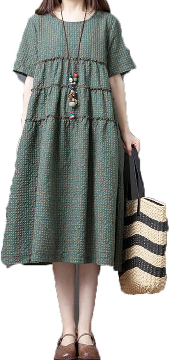 Amazon Co Jp カジュアルワンピース ゆったり マキシワンピース 半袖 ワンピース 柔らかい生地のドレス バイ カラー チェック ワンピース マキシ丈 レディース 透け 体型カバー 着痩せ 服 ファッション小物 Amazon Co Jp カジュアルワンピース ゆったり マキシワンピース 半袖 ワンピース 柔らかい生地のドレス バイ カラー チェック ワンピース マキシ丈 レディース 透け 体型カバー 着痩せ 服 ファッション小物