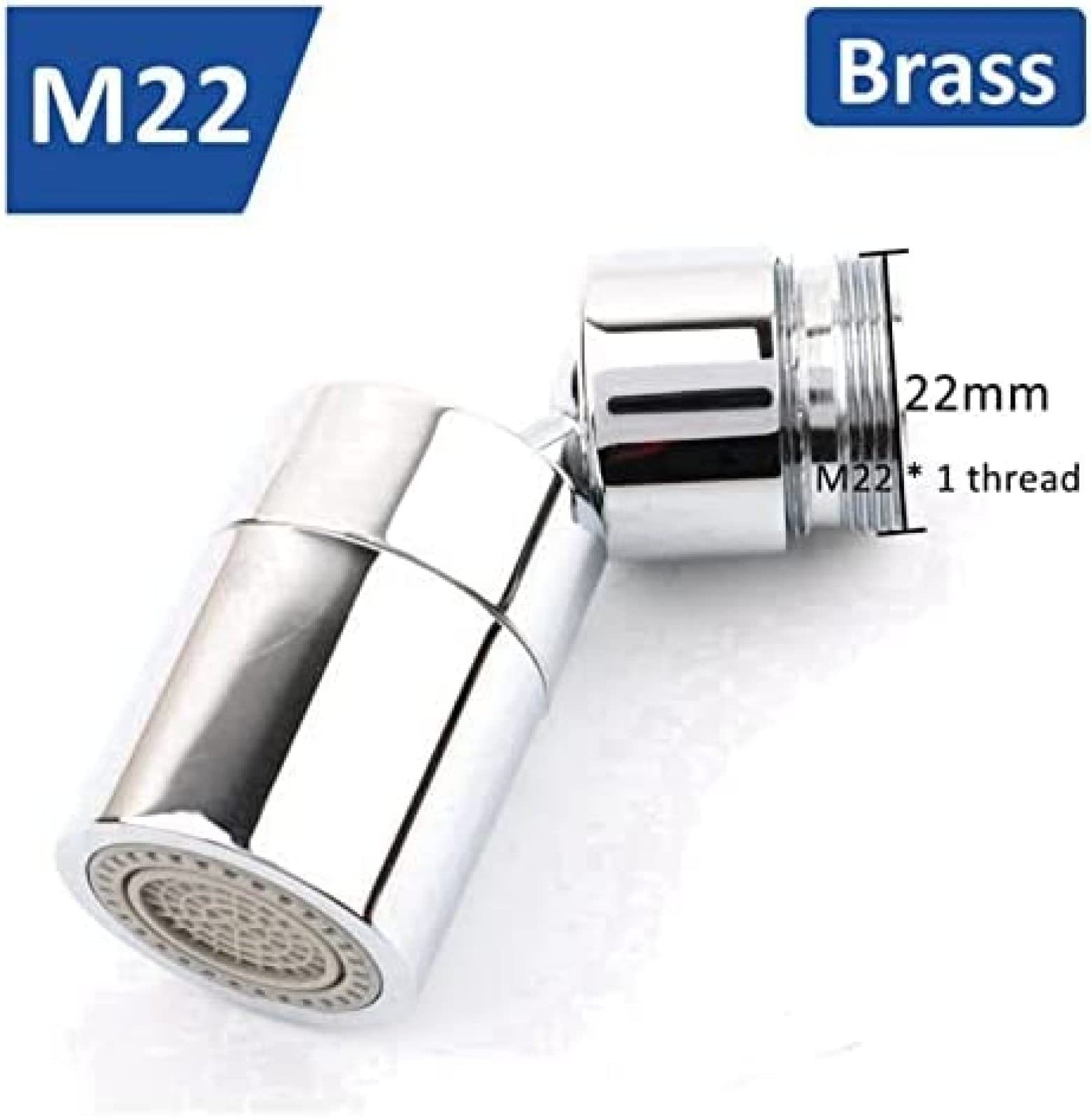 Rotierender Wasserhahn-Verlängerungs-Wasserhahn-Adapter, 360 Drehbarer Wassersparender Luftsprudler M16 18 20 22 24 26 Badezimmer-Wasserhahn-Bubbler, Wassermund, Blumen Verhindern Spritzer, Wasser