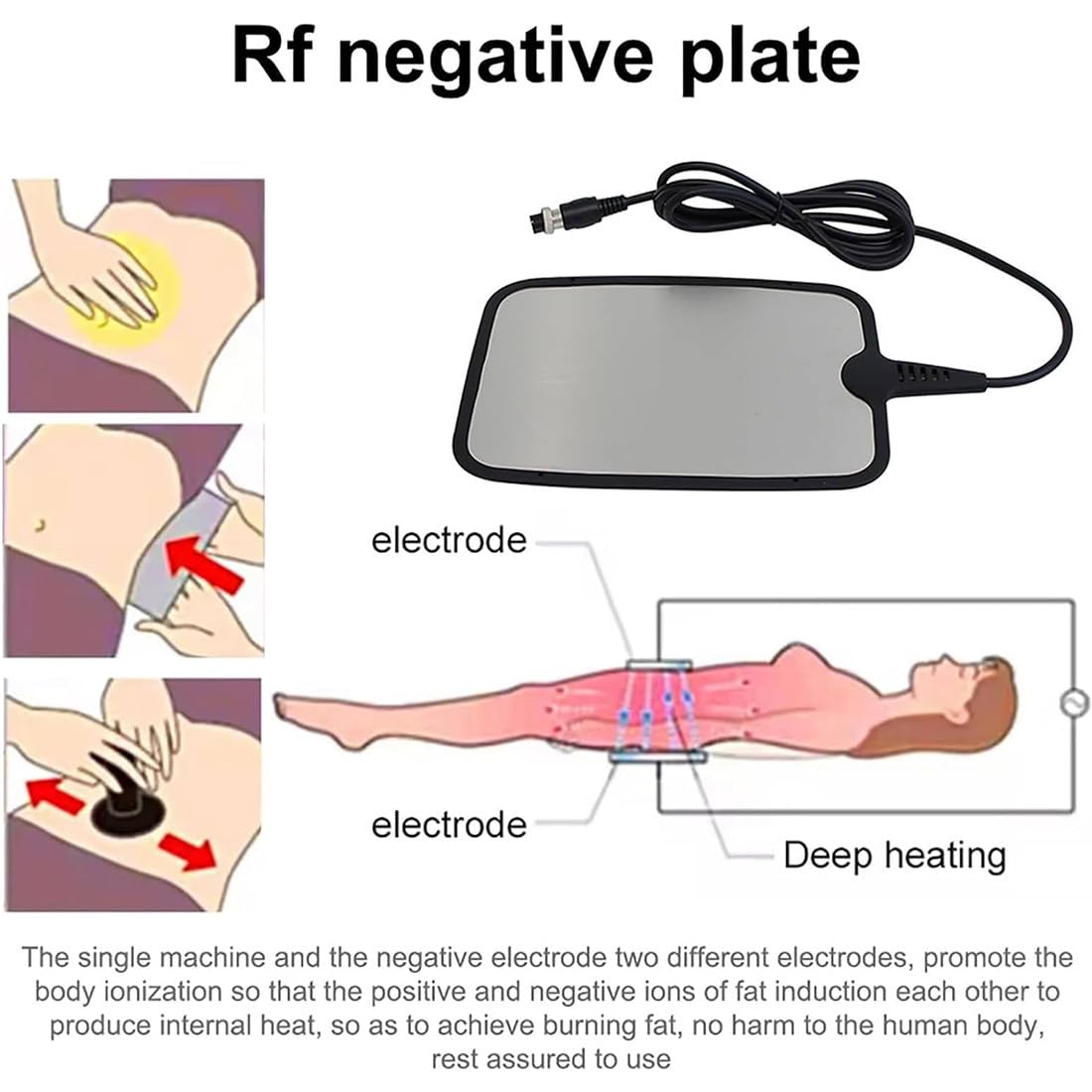 Appareil de diathermie Tecar 448k, Appareil de physiothérapie par Transfert d'énergie RF monopolaire RES CET, avec sondes, poignées et Plaque négative