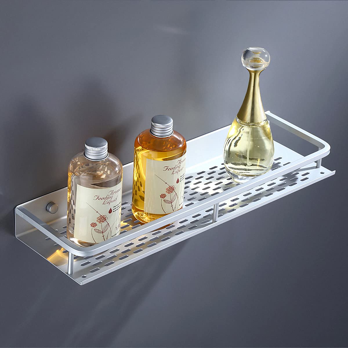 Shower Caddy Shelf Corner Shower Shelf No Drilling Bathroom Shower Organizer Adhesive Wall Mounted Shower Storage Rack for