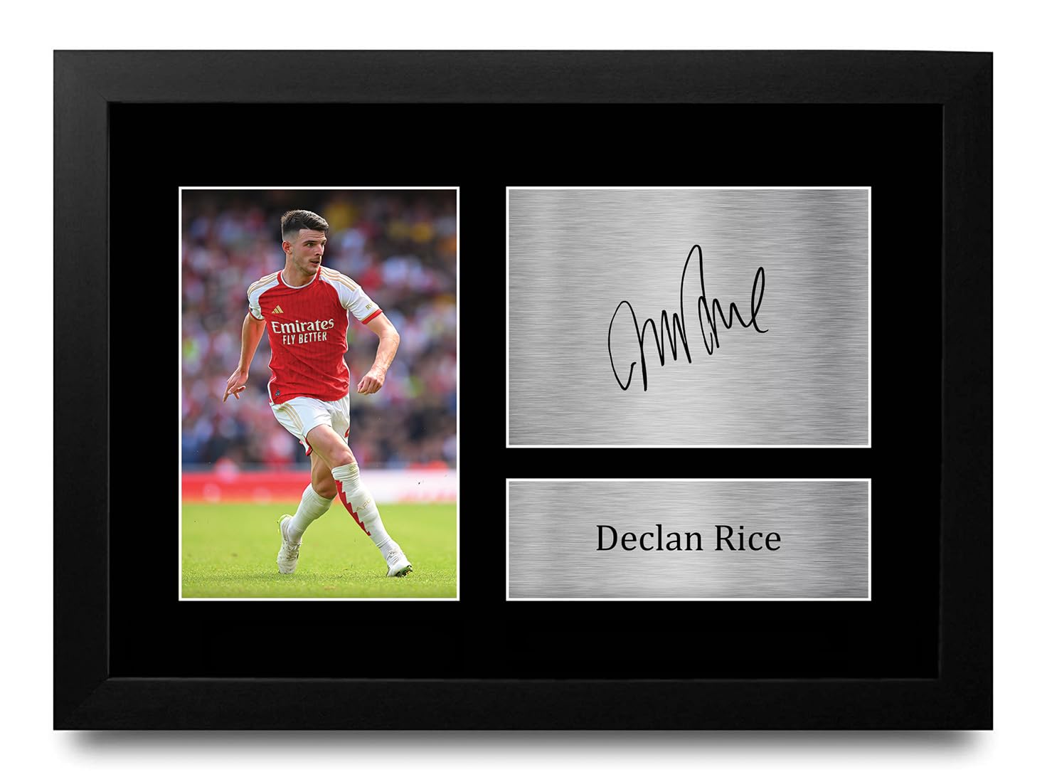 HWC Trading FR A4 Declan Rice Gifts Printed Signed Autograph Picture for Football Fans and Supporters - A4 Framed โ image 1