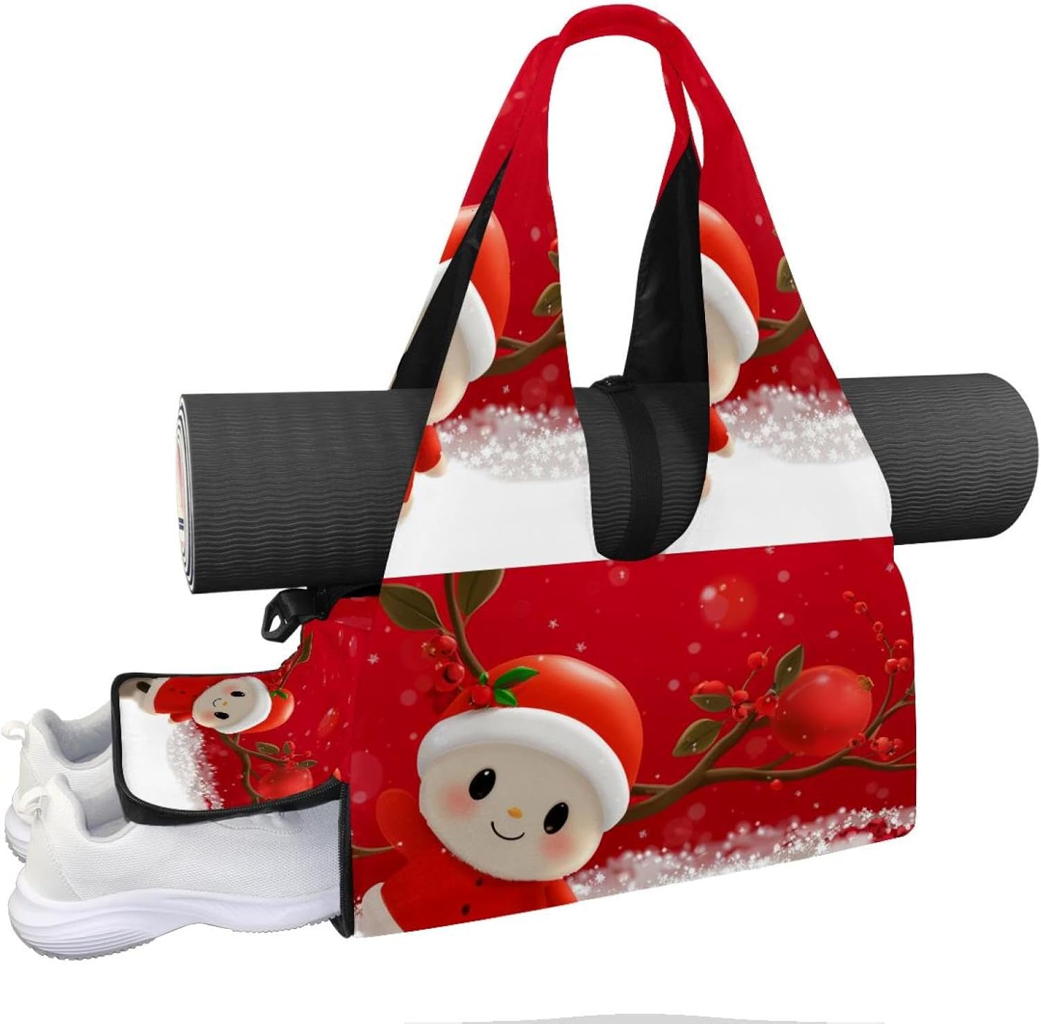 Yoga Mat Bag, Gym Workout Bag with Shoe Compartment, Skeletons Skateboards Pilates Bag for Women, Quick Access Storage Yoga Tote Bag for Sports Travel Office