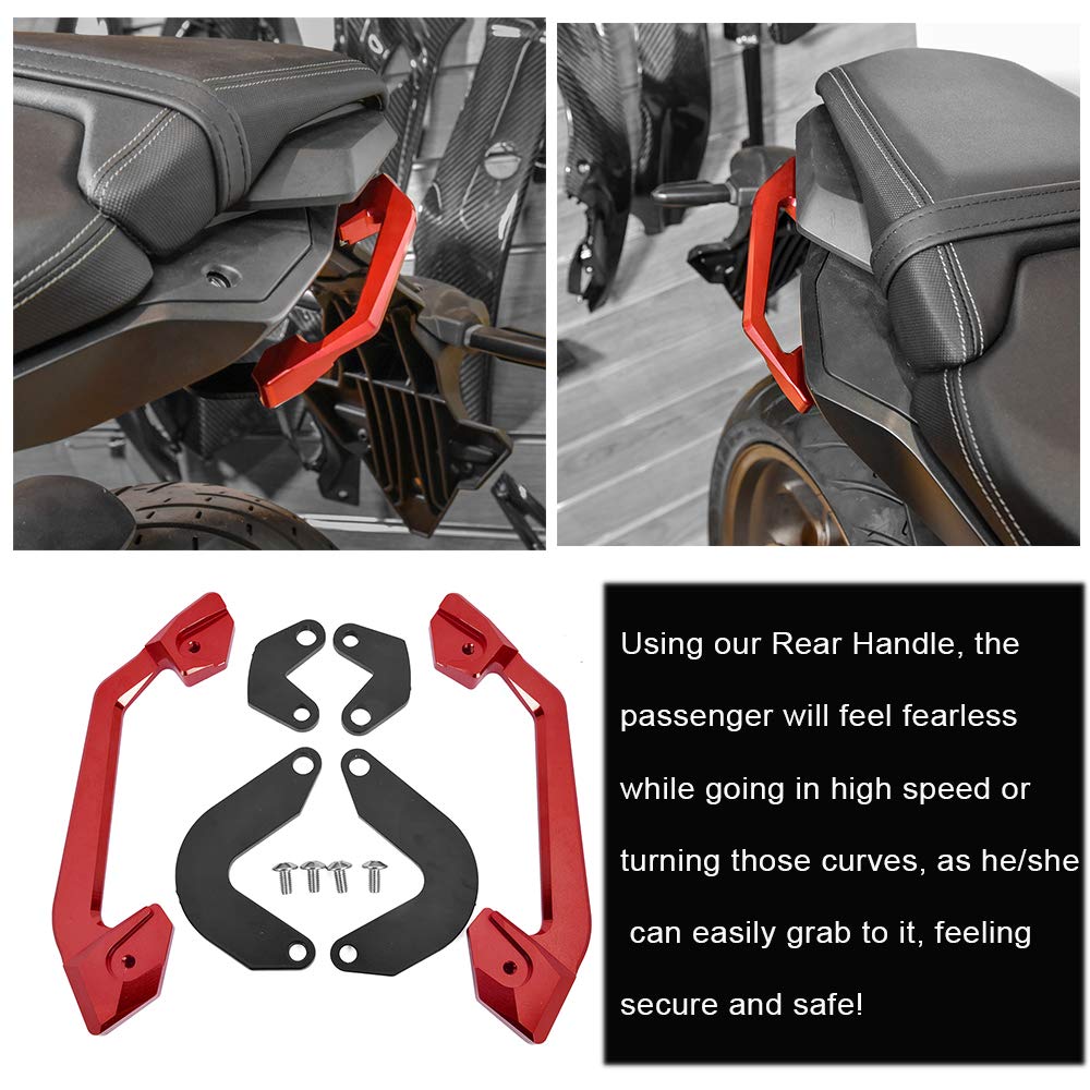 Poignée De Maintien Arrière Pour Passager Moto - Compatible Honda - Aluminium - Installation Facile Sans Outil