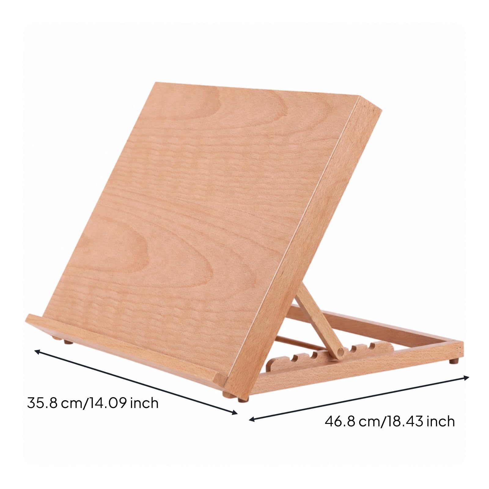 Caballete para Mesa Plegable Compacto Tablero Dibujo con Dimensiones Soporte Versátil para Artistas