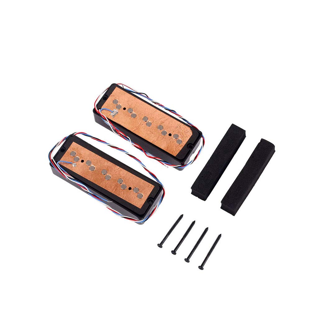 Alnicov Pickup per basso Set di pickup Humbucker a doppio strato con saponetta per parti di basso a 5 corde