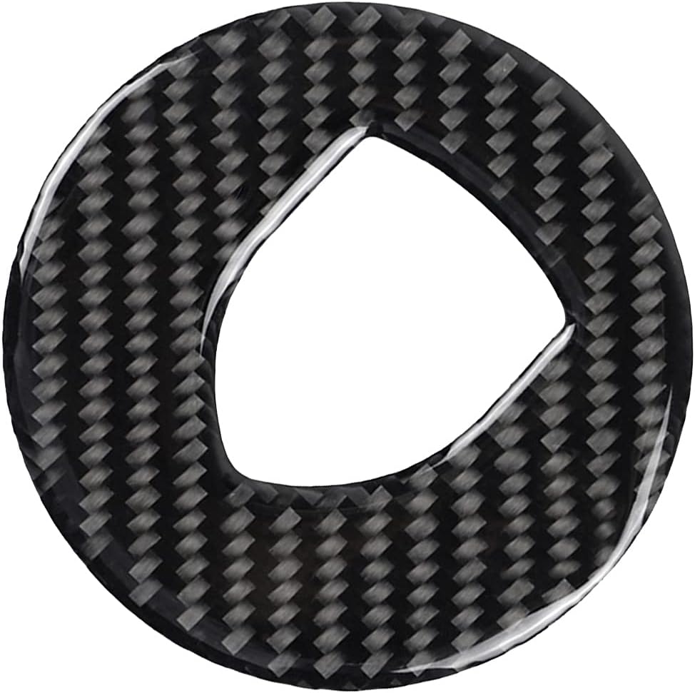 SUNJIKA Compatible with Carbon Fiber Emblem Logo Caps Cover Trim Sticker Accessories for Porsche 718 911 Panamera 2017-2020 Cayenne 2015-2020 Macan 2014-2021 1PCS (Black)