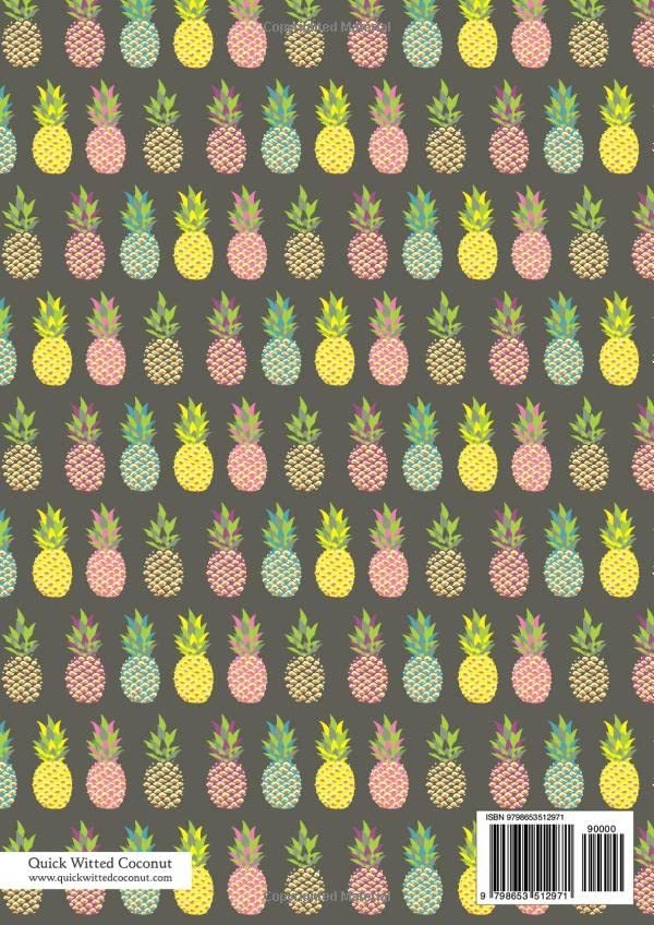 Pineapple Notebook - Lined Pages - A4 - Premium: (Dark Edition) Fun notebook 192 lined pages (A4 / 8.27x11.69 inches / 21x29.7cm) - Image 2