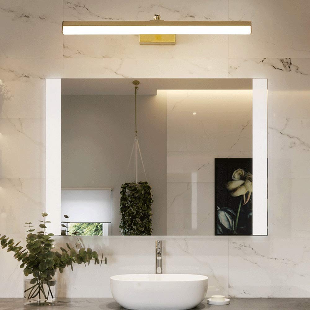 Luci da bagno nordiche, luci da toeletta dorate, lampada da parete di lusso for il bagno for la toletta, la camera da letto, il soggiorno(9W)