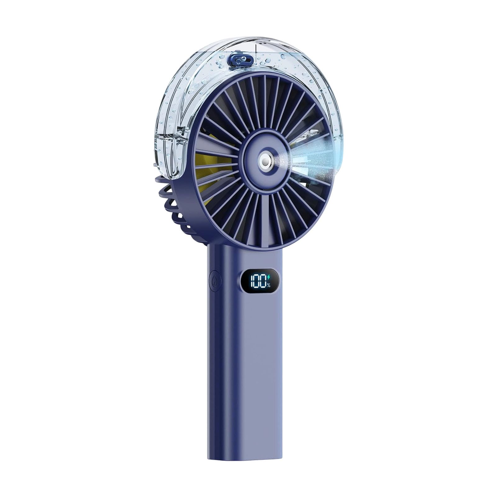 Mekalero Portable Misting Fan with 20ml Tank and Digital Display, Rechargeable Handheld Cooling Fan for Warm Travel Desk Travel Work Desk Cooling Warm Weather Portable
