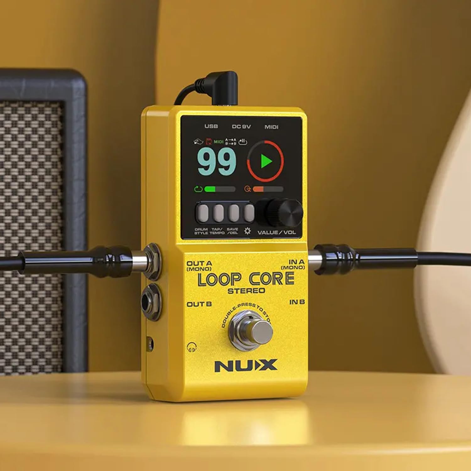 NUX Loop Core Stereo Effect Pedal With Built In Rhythm Tracks And MIDI Control - ( Loop-Core - Foto 14