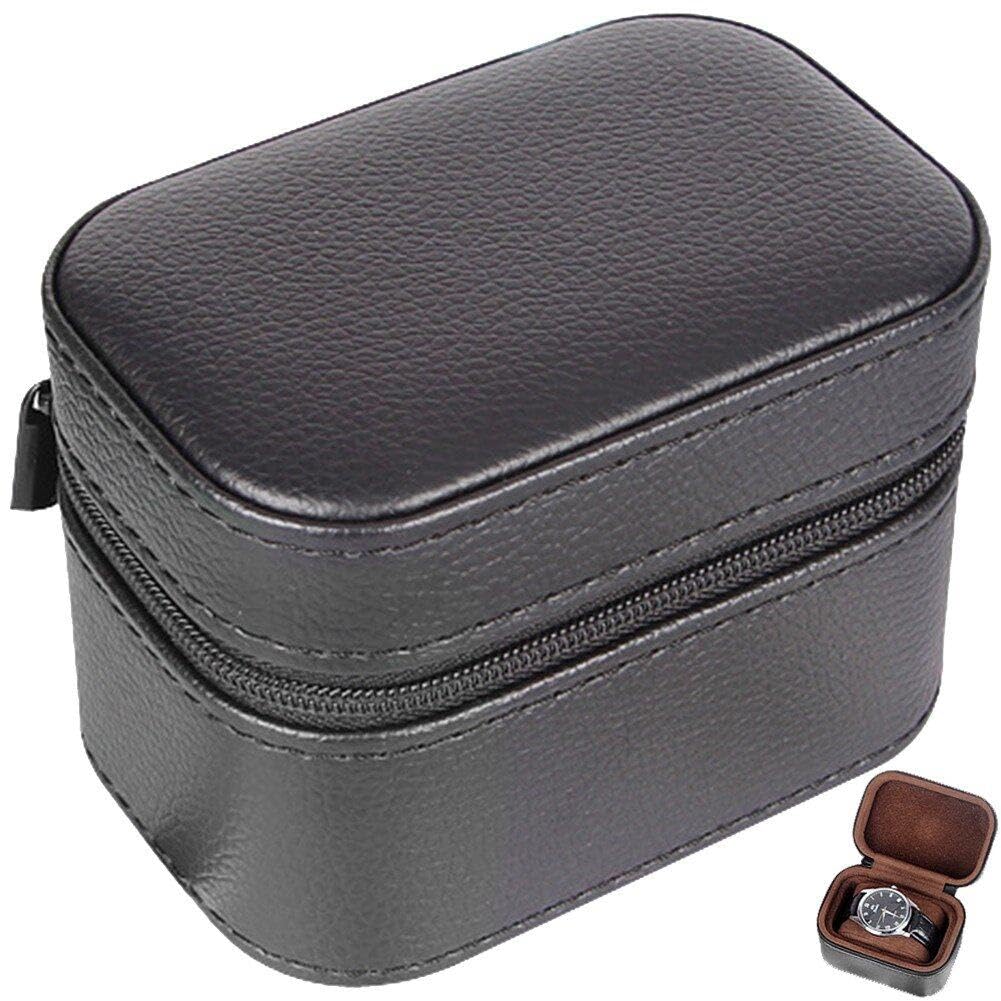 Boîte de montre portable en cuir vintage idéale pour voyager léger avec votre plus beau garde-temps