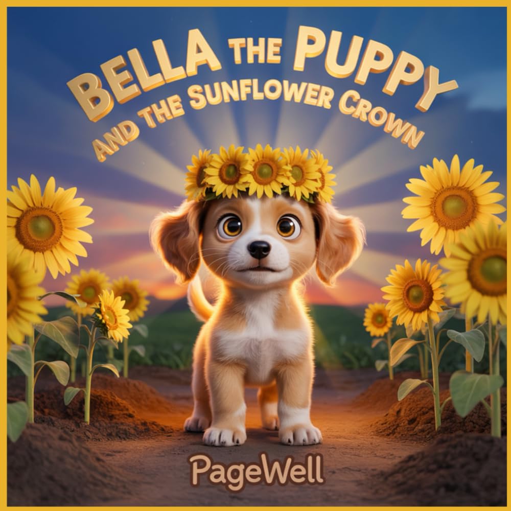 Bella the Puppy and the Sunflower Crown - Kids Story Book: A Heartwarming Puppy Tale of Sunshine, Friendship, and Joy
