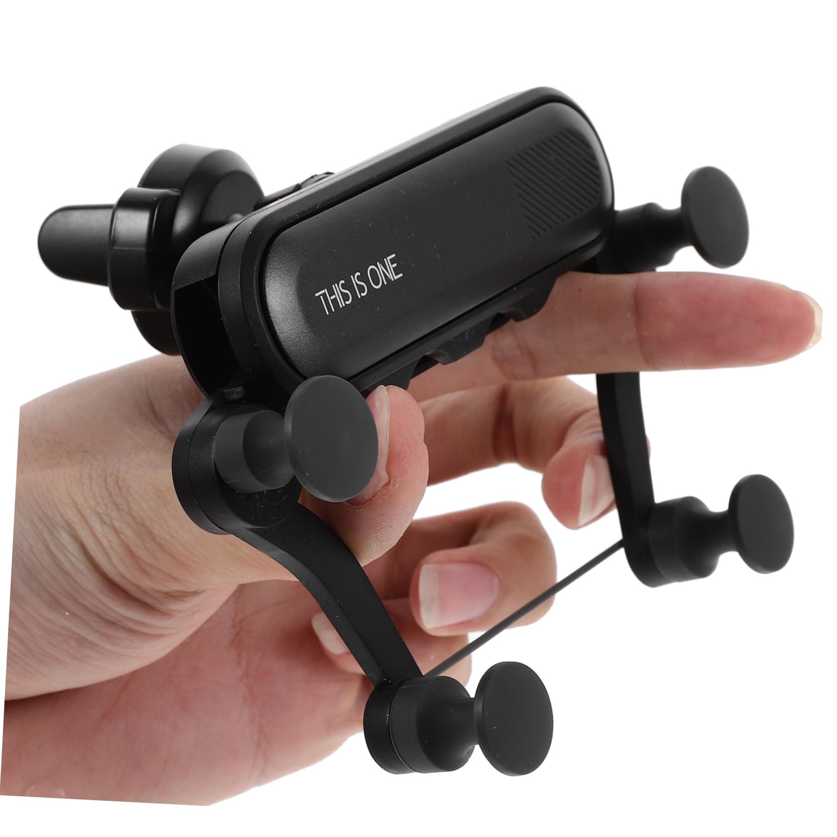 Gatuida 3pezzi Supporto Telefonico Telescopico per Auto con Design Fibbia Stabilità Punti e Base Compatibile con Smartphone da Nero