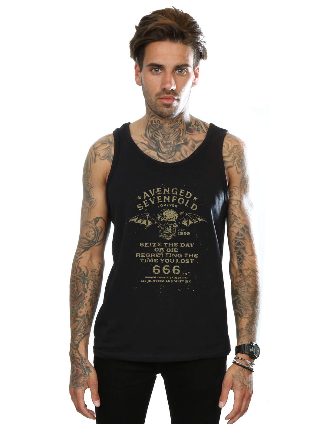Absolute Cult Men's Black Avenged Sevenfold Seize The Day Vest X-Large